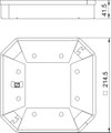 Base para ISSHS4 41x214 Aço preto RAL 9005