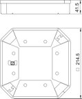 Base para ISSHS4 41x214 Aço preto RAL 9005