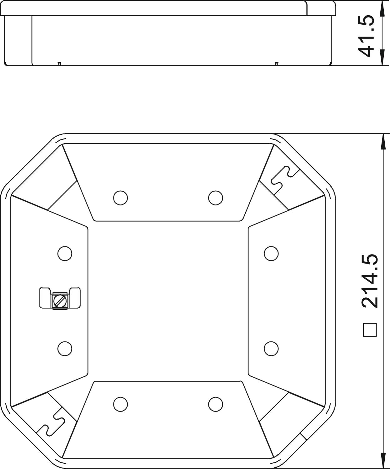 Base para ISSHS4 41x214 Aço preto RAL 9005 – Imagem 2 de 2