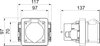 Accessory mounting box for CEE sockets 73x84x117 Poliamida preto grafite RAL 9011
