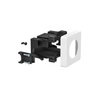 Accessory mounting box for CEE sockets 73x84x117 Poliamida preto grafite RAL 9011