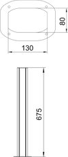 Coluna Chão 675x80x130 Alumínio anodizado alumínio