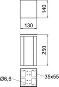 Coluna Chão 250x130x140 Alumínio branco puro RAL 9010