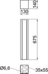 Coluna Chão 675x130x140 Alumínio anodizado alumínio