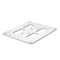 Base for ISS140110 200x170x3 Aço com galvanização contínua / com revestimento de plástico branco puro RAL 9010