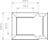 Remate for ISS140110 207x177 Alumínio branco puro RAL 9010