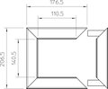 Remate for ISS140110 207x177 Alumínio branco puro RAL 9010