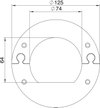 Remate fechado 125x2 Aço branco puro RAL 9010
