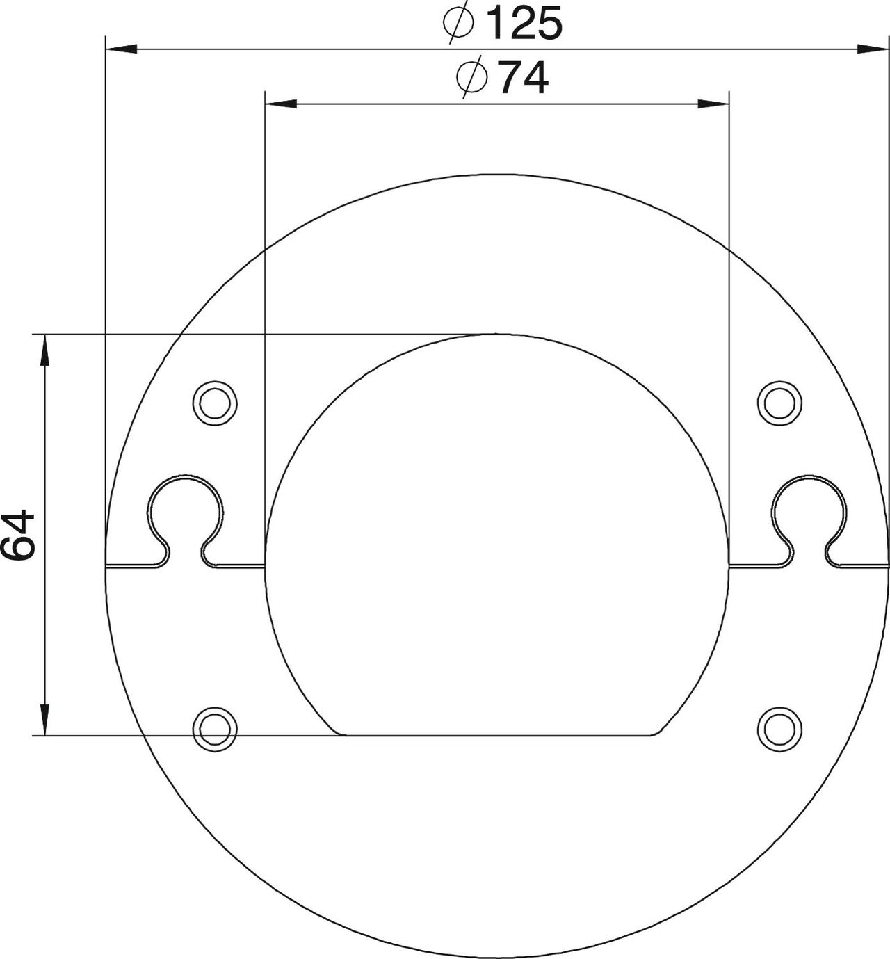 Remate fechado 125x2 Aço branco puro RAL 9010 – Imagem 2 de 2