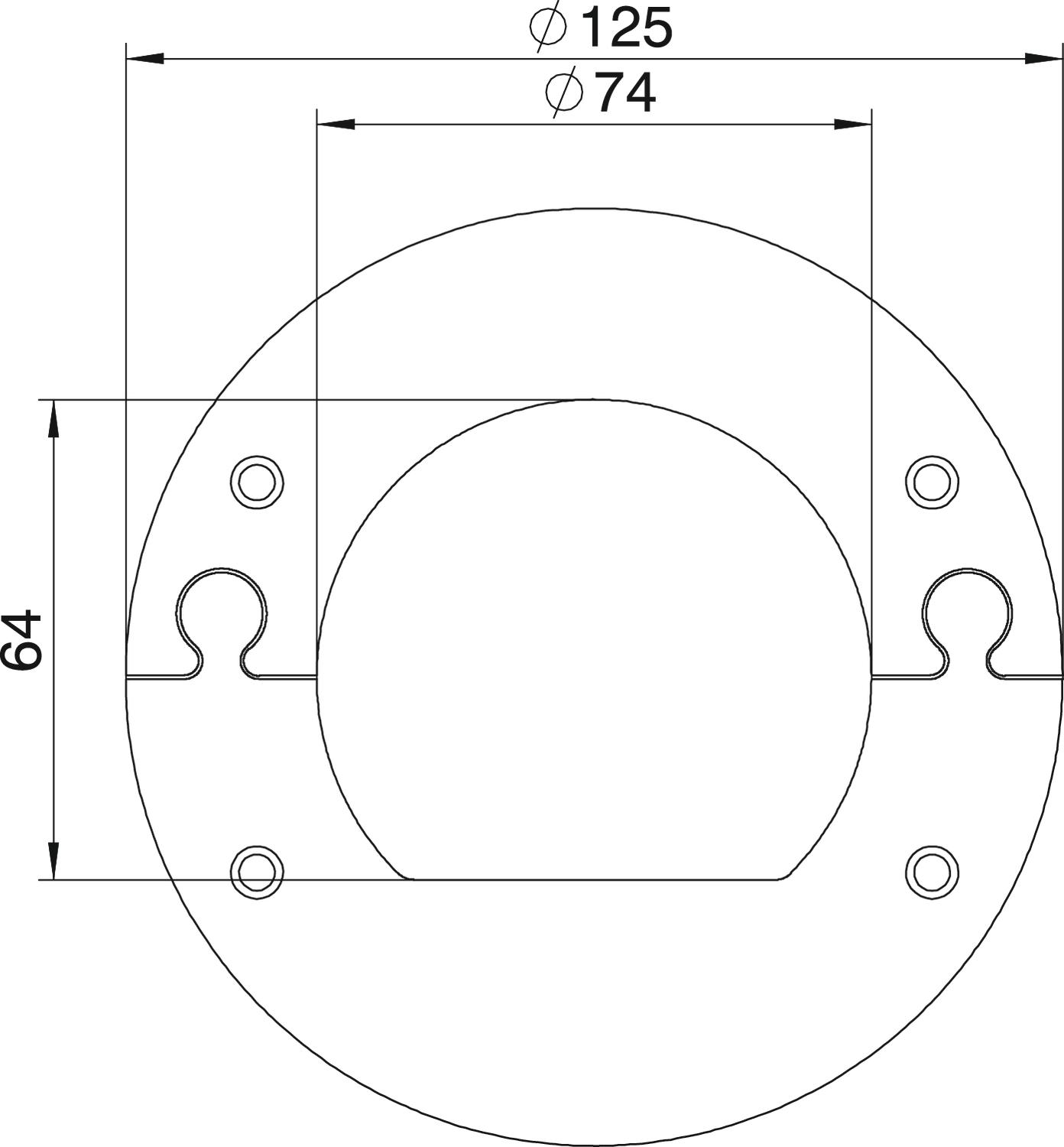 Remate fechado 125x2 Aço branco puro RAL 9010 – Imagem 2 de 2
