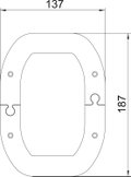 Remate para ISSDM45 187x137x2 Aço branco puro RAL 9010