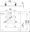 Base para colunas, indústria 250x250x8 Aço com galvanização contínua / com revestimento de plástico alumínio branco RAL 9006