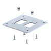 Base para colunas, indústria 250x250x8 Aço com galvanização contínua / com revestimento de plástico alumínio branco RAL 9006