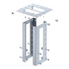 Fixador para colunas, indústria 403x250x250 Aço alumínio branco RAL 9006