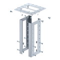 Fixador para colunas, indústria 403x250x250 Aço alumínio branco RAL 9006