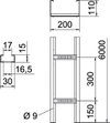 Caminho cabo escada grande vão aba perfurada 110x200x6000 Aço Galvanizado por imersão a quente após maquinação zinco
