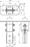 Cabeça de perfil para IS 8, variável na lateral 200mm Aço Galvanizado por imersão a quente após maquinação zinco