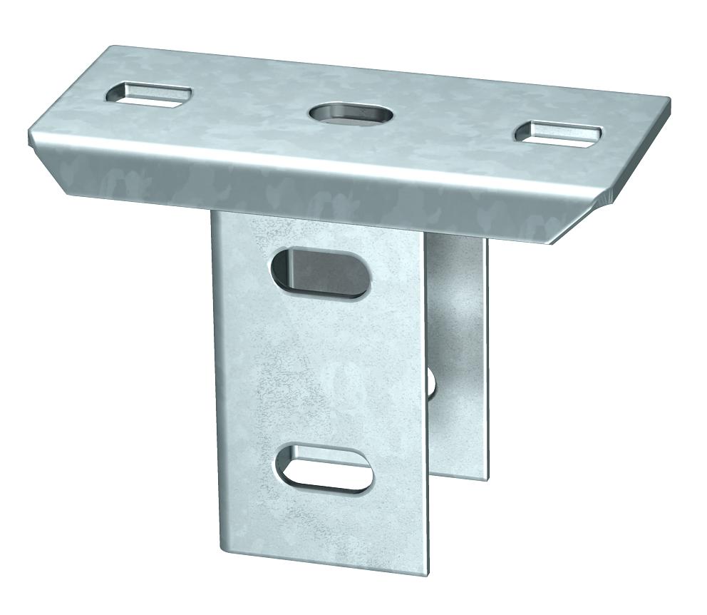 Cabeça de perfil para perfil US 5, virado 90° 140x75x104 Aço Galvanizado por imersão a quente após maquinação zinco