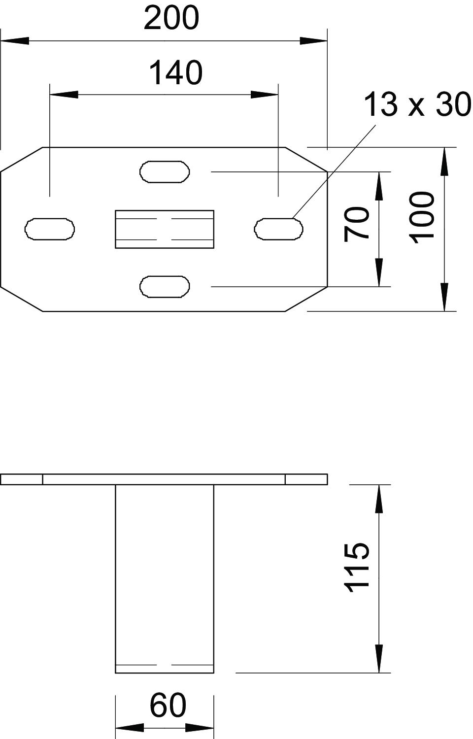 Cabeça de perfil para perfil US 7 200x100 Aço Galvanizado por imersão a quente após maquinação zinco – Imagem 2 de 4