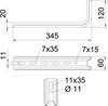 Consola/Pendural TP Usar como pendural e consola B345mm Aço Galvanizado por imersão a quente após maquinação zinco