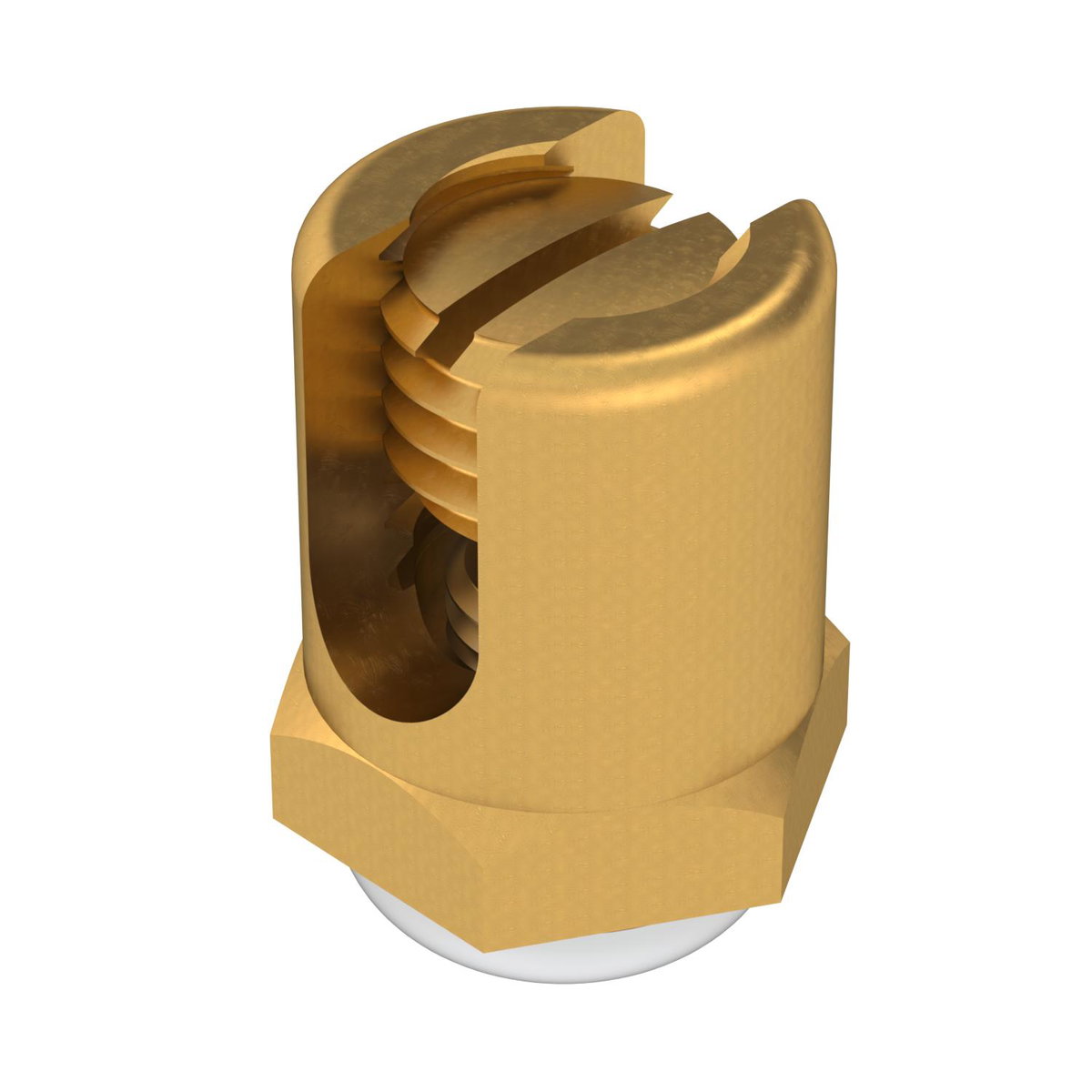 Ligador de terra com rosca M8 e parafuso 4-50mm² Latão latão