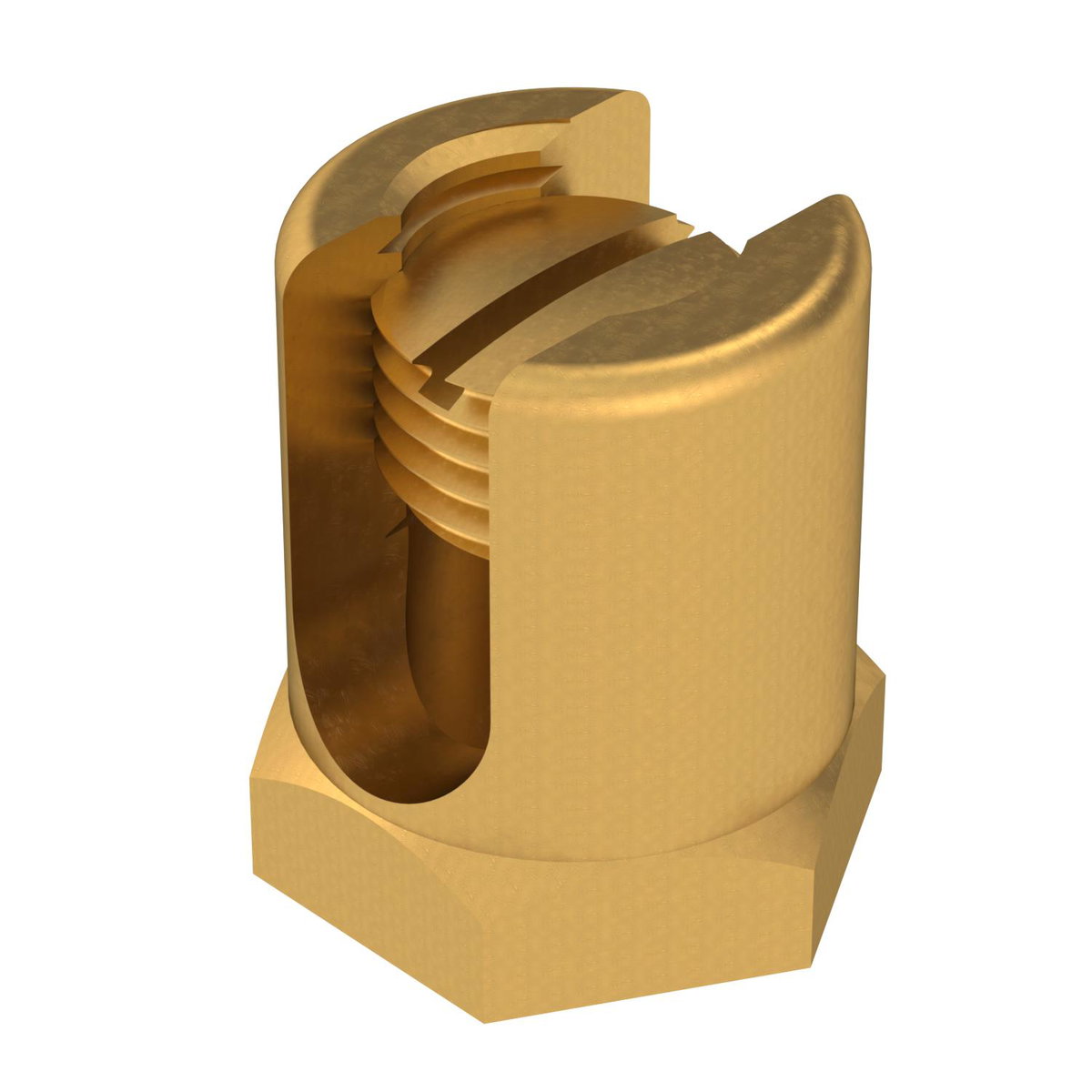 Ligador de terra com rosca de fixação M6 25-75mm² Latão latão
