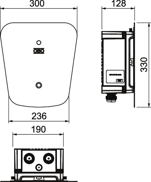 Wallbox
 Basic
 330x300x127 Policarbonato lacado preto – Imagem 2 de 2