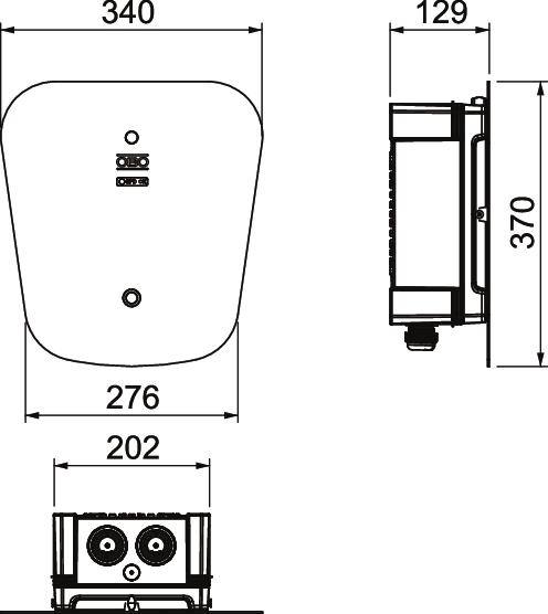 Wallbox
 Basic Protect
 370x340x136 Policarbonato lacado preto – Imagem 2 de 2