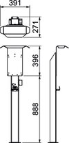 Pole Ion Wallbox 1285x391x275 Aço inoxidável A2 1.4303 revestido a pó preto