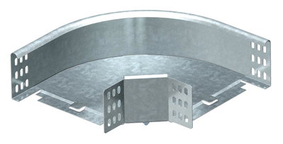 Ângulo 90° horizontal, com uniões curvas 85x100 Aço galvanizado pelo método Sendzimir zinco