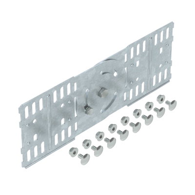 União articulada para caminho de cabos em chapa 110x300 Aço Galvanizado por imersão a quente após maquinação 85µm zinco
