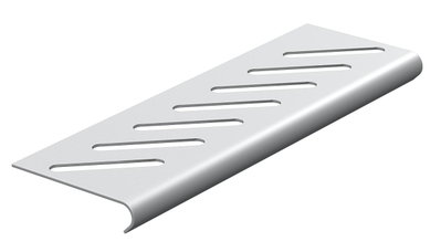 Placa de fundo para caminho de cabos em chapa B200mm Aço inoxidável, livre de ferrugem A2 1.4301 brilhante, pós-tratamento aço inoxidável