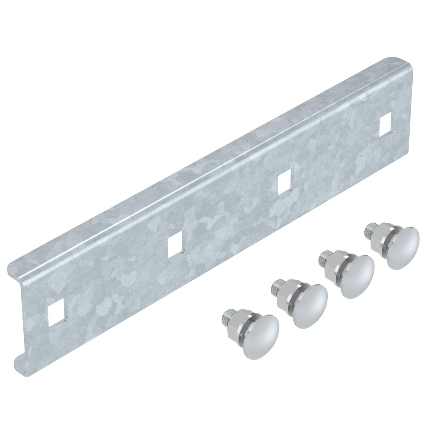 União reta com parafusos para escada SLZ e SL 62 210x62 Aço Galvanizado por imersão a quente após maquinação zinco