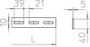 Perfil de suspensão perfurado 40x5x3000 Aço inoxidável, livre de ferrugem 1.4301 A2 1.4301 brilhante, pós-tratamento aço inoxidável