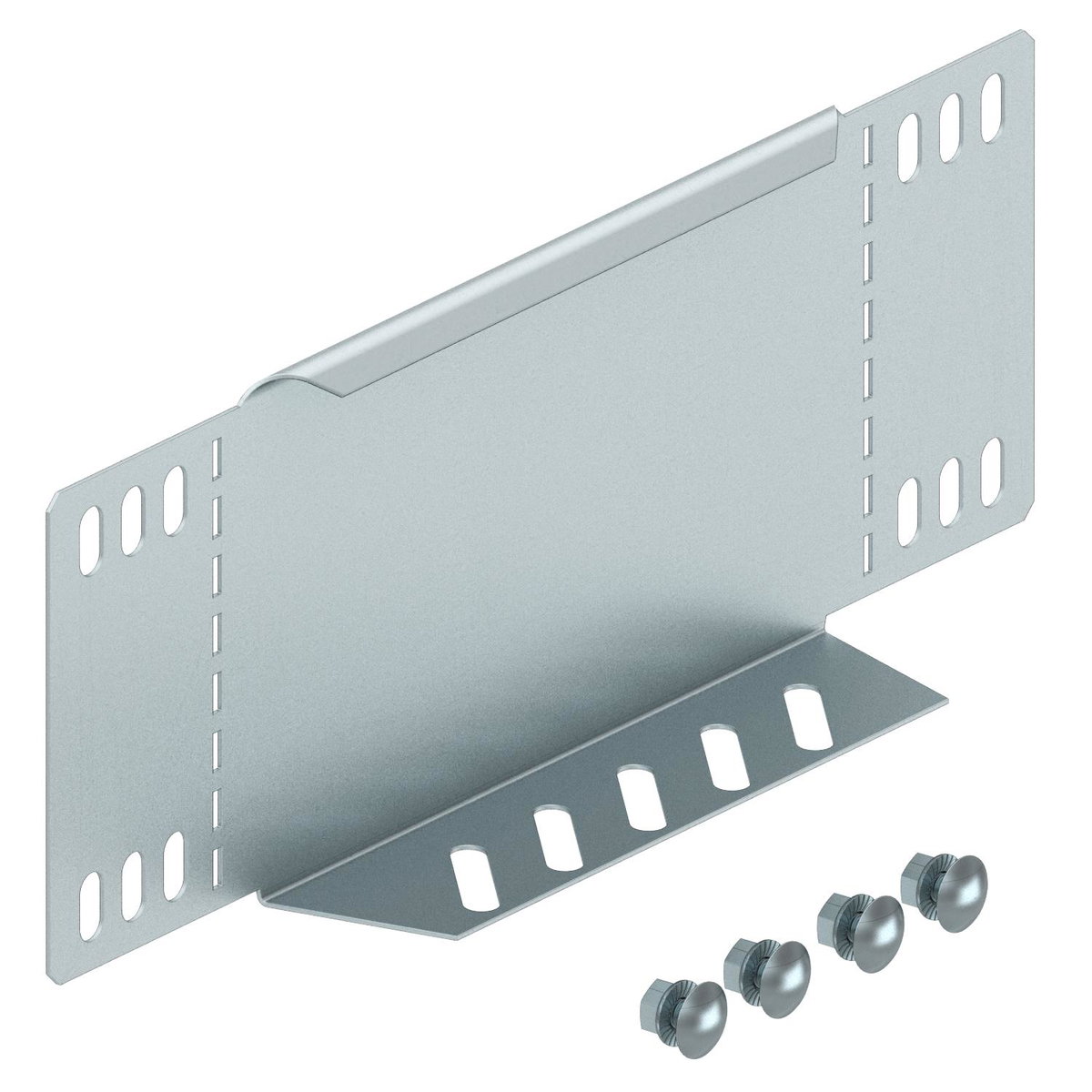 Topo/Redução para caminho de cabos em chapa 110x600 Aço Galvanizado por imersão a quente após maquinação 85µm zinco