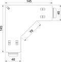 90° bend cover B50mm Aço Galvanizado por imersão a quente após maquinação zinco