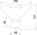 Cover for Add-on tee B50mm Aço Galvanizado por imersão a quente após maquinação zinco