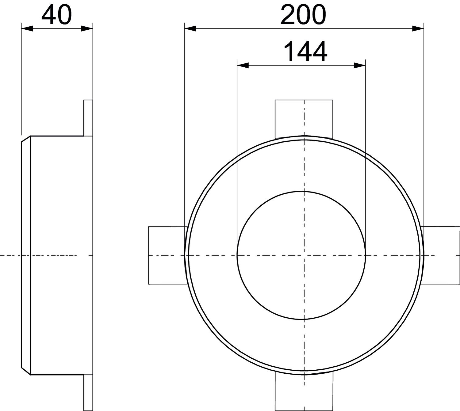 Gola de tubo para tubo inflamável Ø140mm material expansivo cinzento – Imagem 2 de 3