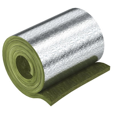 Lã Mineral folha de alumínio para selagem 6100x500x30 fibras minerais verde