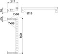Estrutura de suporte Conjunto para selagem 500mm Aço galvanizado zinco