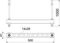 Estrutura de suporte Conjunto para selagem 500mm Aço galvanizado zinco