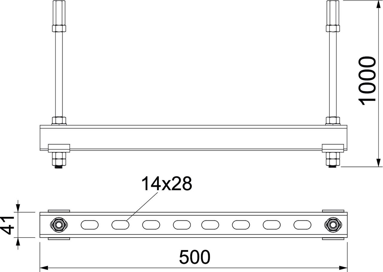 Estrutura de suporte Conjunto para selagem 500mm Aço galvanizado zinco – Imagem 2 de 3