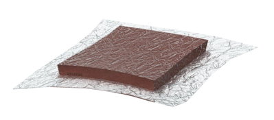Bloco em vácuo intumescente 200x144x25mm Material alveolar com elasticidade duradoura e com poros fechados castanho