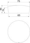 Tampão intumescente Ø65x70mm Material alveolar com elasticidade duradoura e com poros fechados castanho