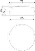 Tampão intumescente Ø65x70mm Material alveolar com elasticidade duradoura e com poros fechados castanho