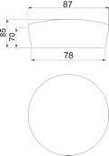 Tampão intumescente Ø78x70mm Material alveolar com elasticidade duradoura e com poros fechados castanho