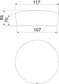 Tampão intumescente Ø107x70mm Material alveolar com elasticidade duradoura e com poros fechados castanho