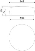 Tampão intumescente Ø134x70mm Material alveolar com elasticidade duradoura e com poros fechados castanho
