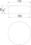 Tampão intumescente Ø165x70mm Material alveolar com elasticidade duradoura e com poros fechados castanho