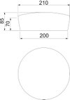 Tampão intumescente Ø200x70mm Material alveolar com elasticidade duradoura e com poros fechados castanho